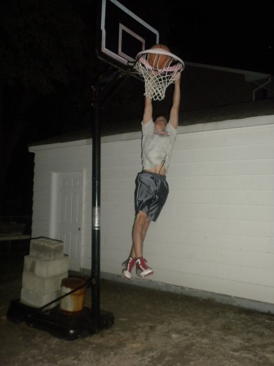 GrippoDunking Greg Grippo Dunking in his backyard at NIGHT!!